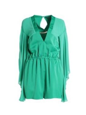 MARCIANO - “AUTHENTIC” “New”Emerald Green V-Neck Romper
